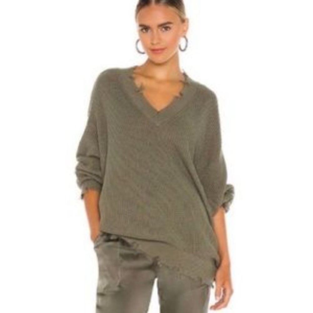 YOUNG FABULOUS & BROKE Run Away Sweater In Pine sz M/L